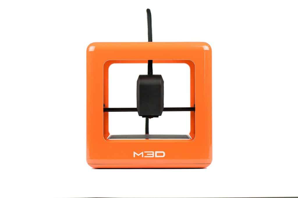 Best Cheap 3D Printers orange the micro 3D printer by M3D on a white background