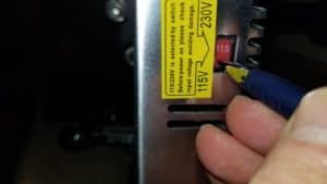 Creality Ender 3 Power Supply Fuse Pointed Out